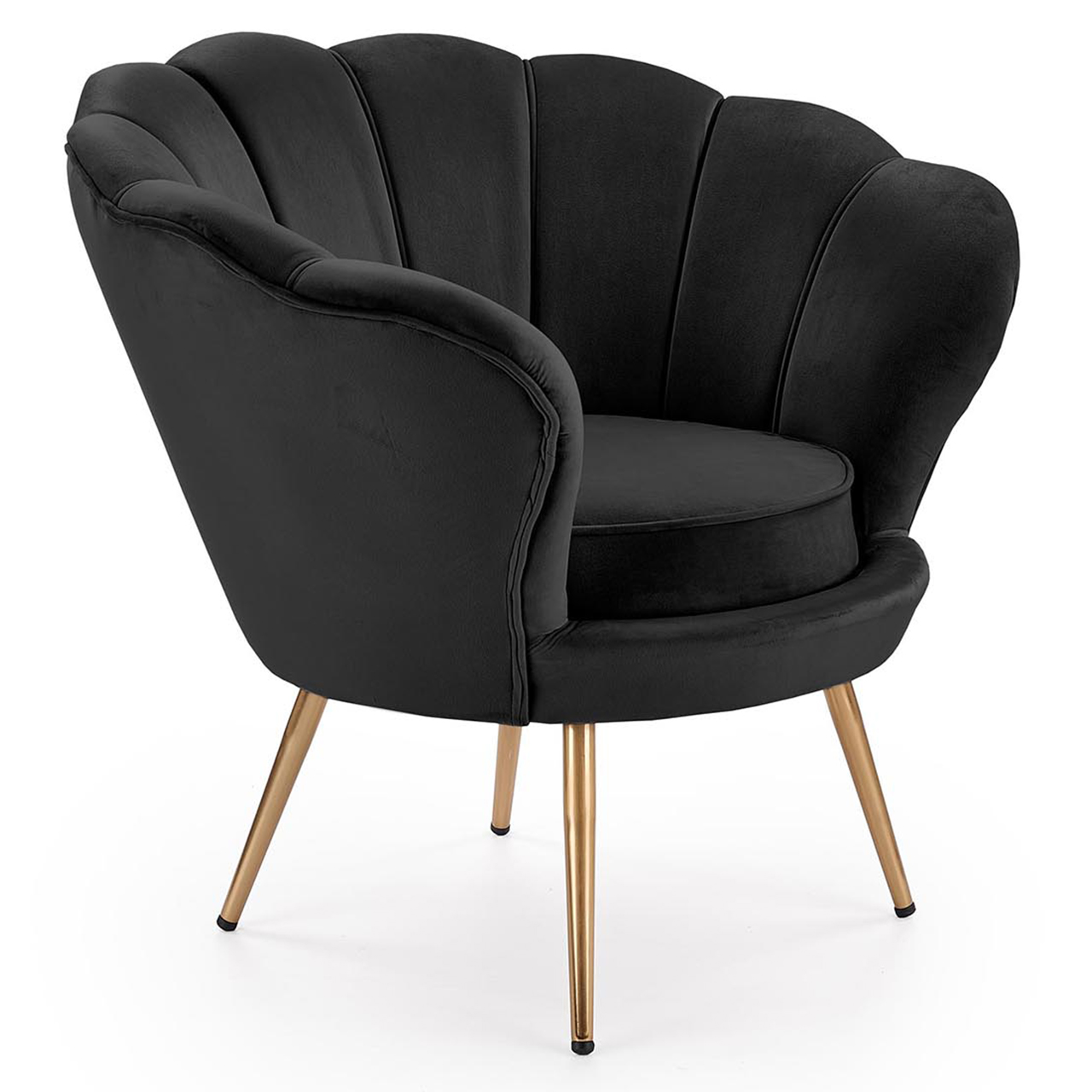 Fotel muszla AMORINO czarny