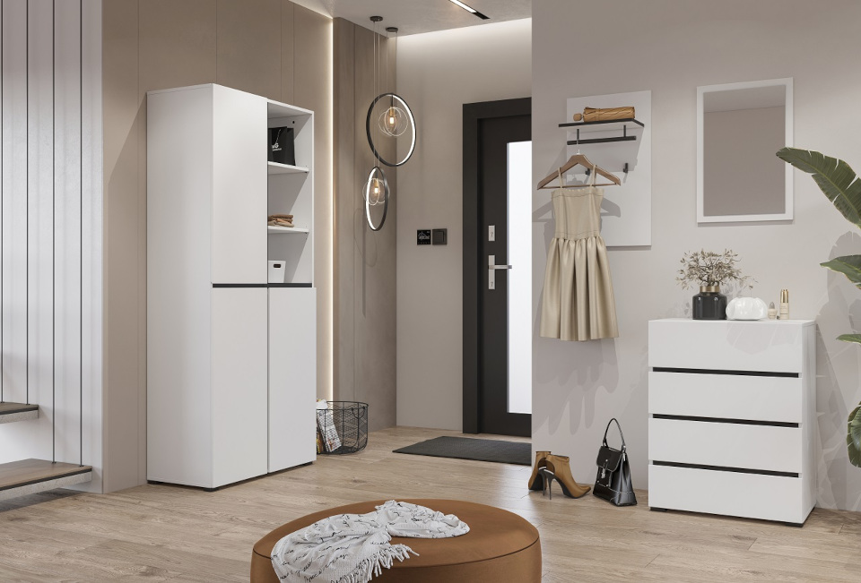 garderoba crosi 1 bialy czarny