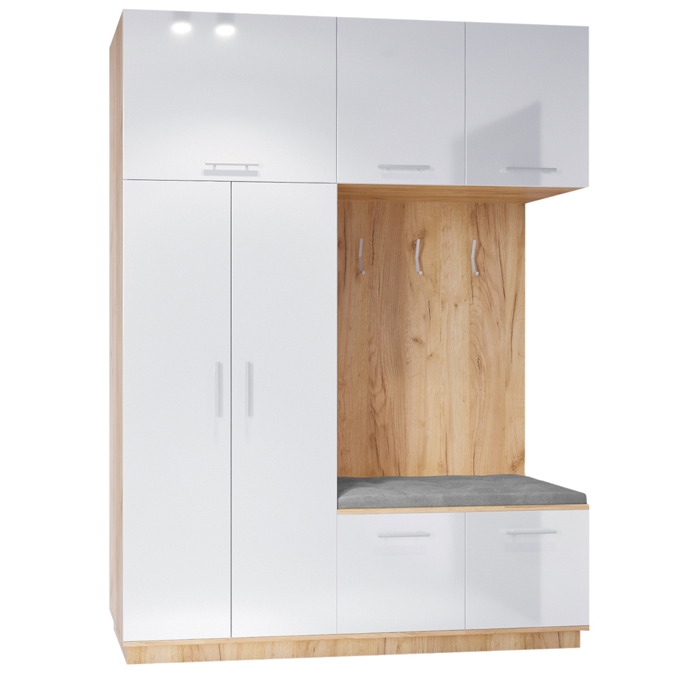 garderoba prawa creon 1 craft zloty bialy polysk