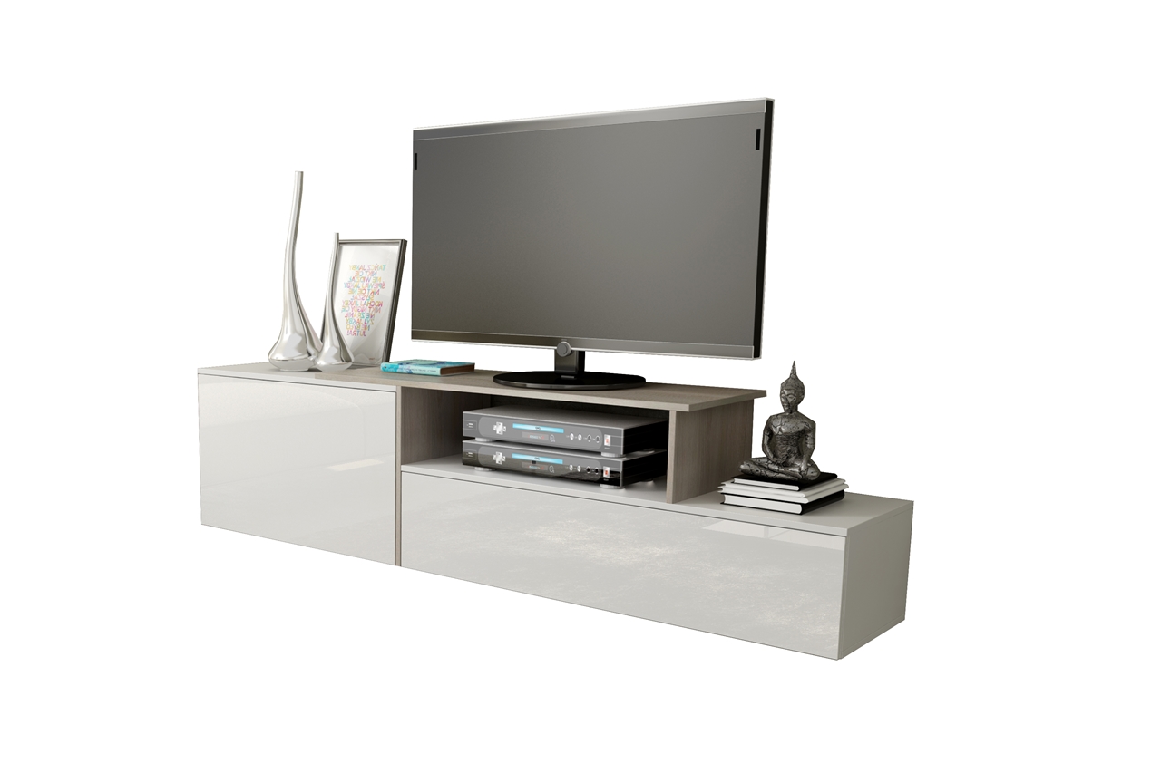 Komoda wisząca SIGMA 3 biały/sonoma