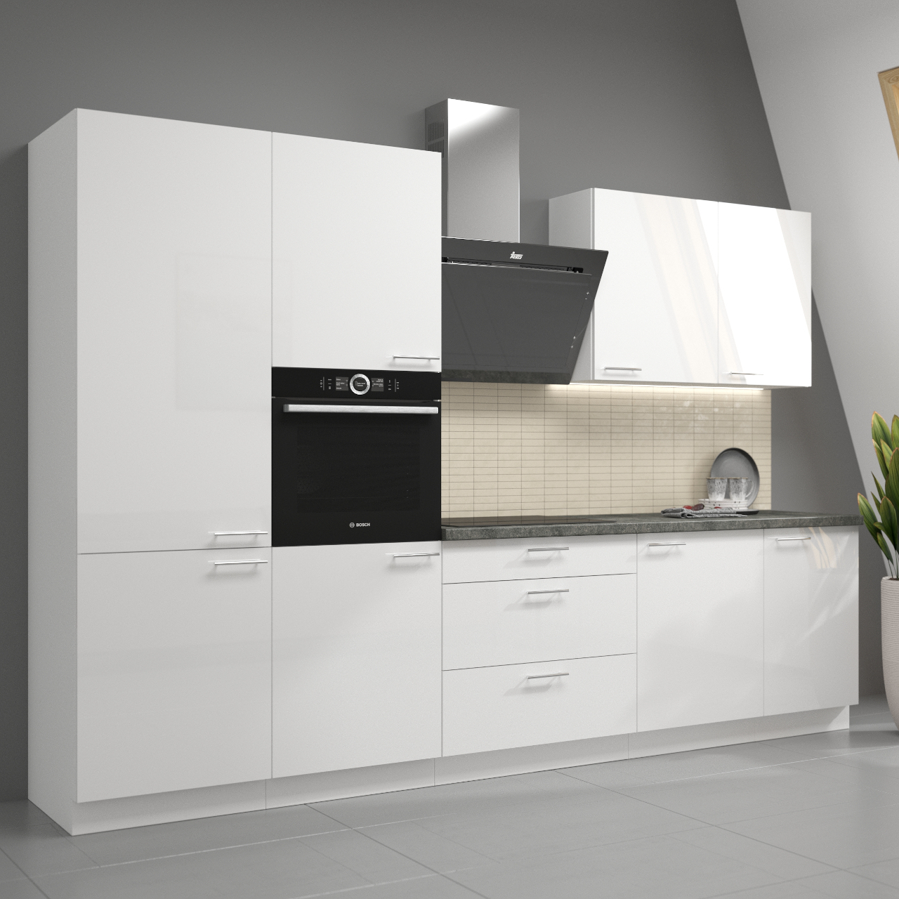 kuchnia lara white 1 bialy polysk