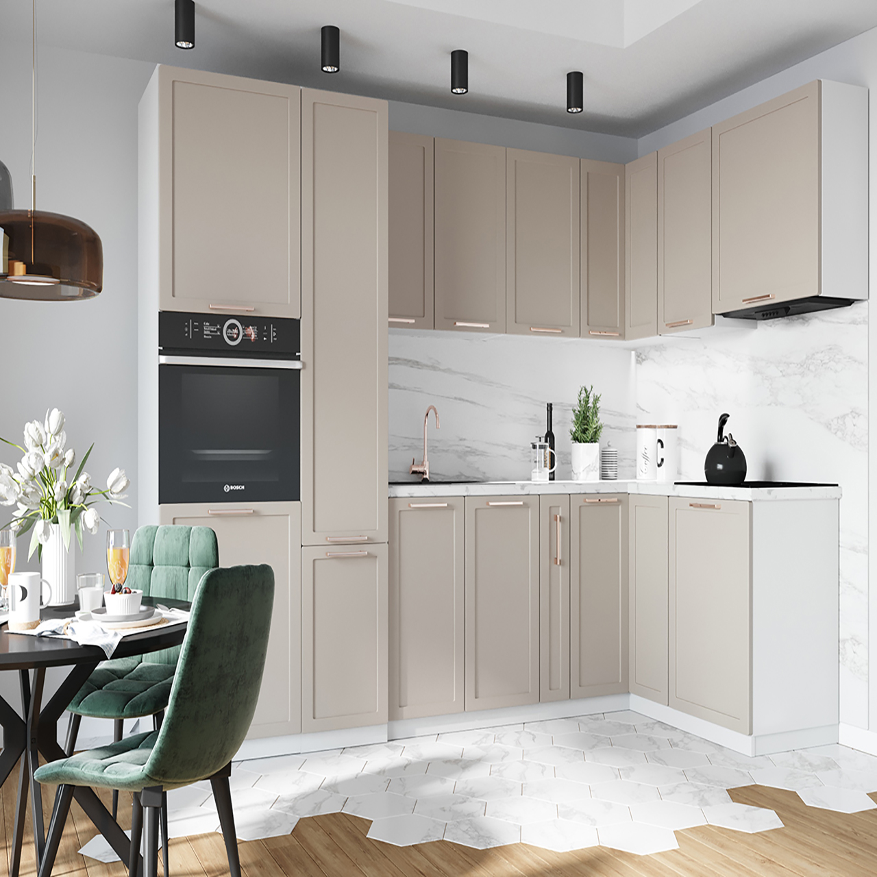 Kuchnia narożna ADELE Coffe mat