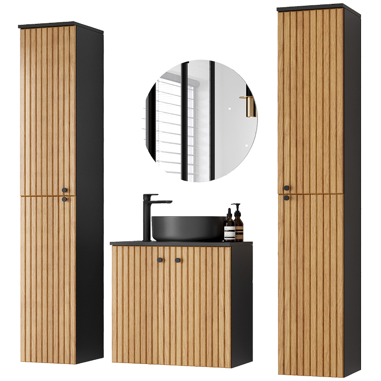 lazienka asto long czarny dab