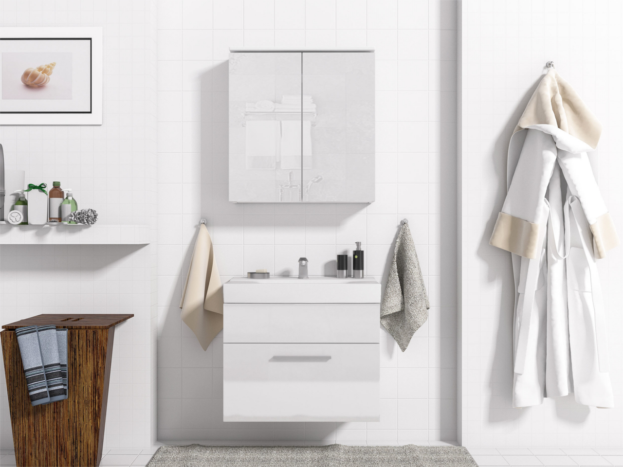 Łazienka DREAM biały połysk