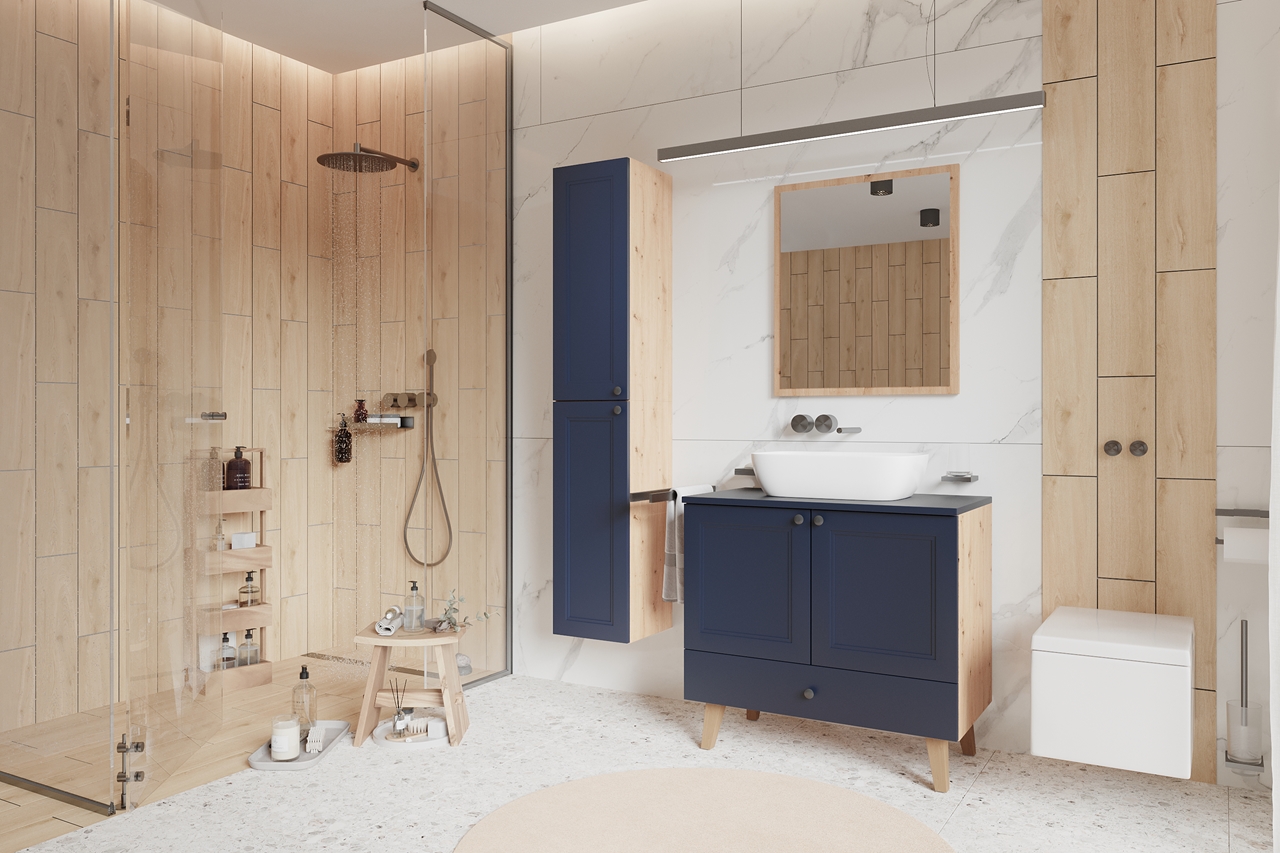 Granatowe meble do łazienki VENEZIA