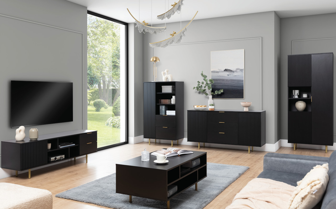 Meble do salonu NUBIA czarny