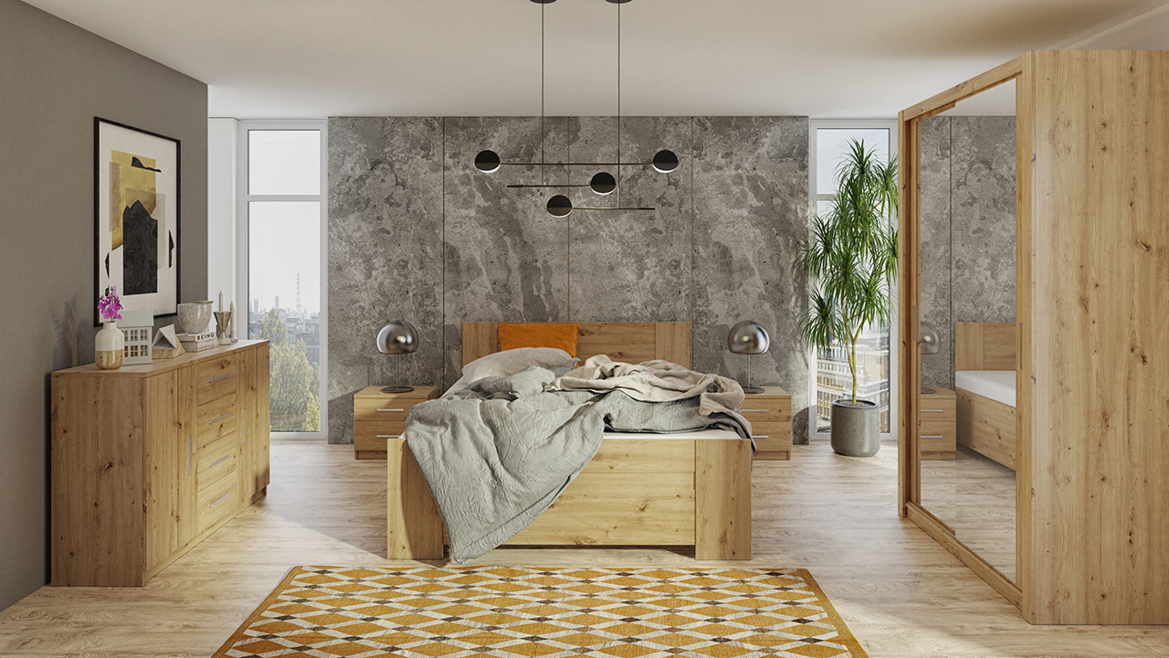 Sypialnia BONO 1 dąb artisan