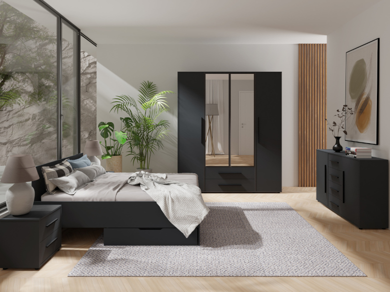 sypialnia maxis 1 czarny