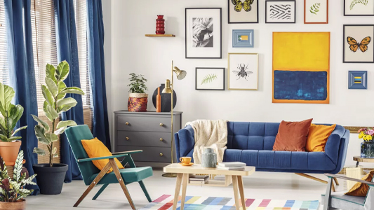 Akcenty kolorystyczne w aranżacji wnętrza