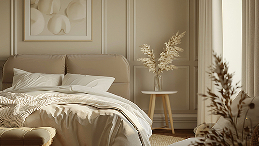 Beżowa sypialnia - aranżacje pełne ciepła i harmonii