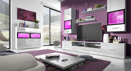 Białe meble do salonu