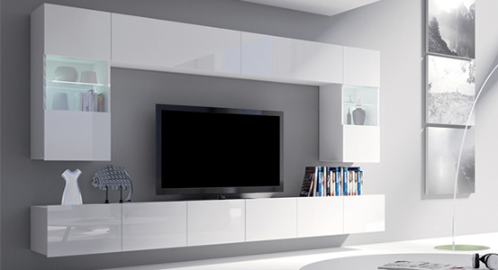 Białe meble do salonu