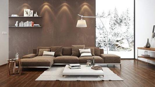 Brązy i beże w aranżacji salonu