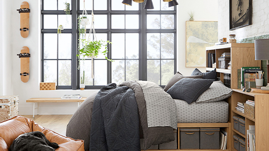 Kącik wypoczynkowy w pokoju młodzieżowym