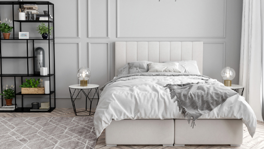 Łóżka tapicerowane kontynentalne