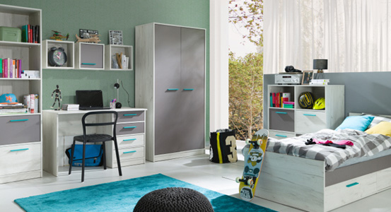 Pokój dla nastolatka z meblościanką w roli głównej